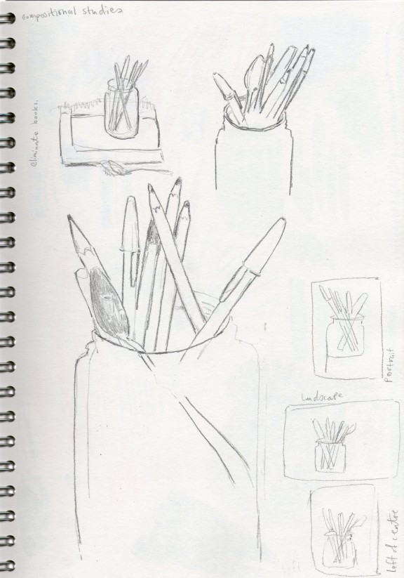 Compositional studies - sketchbook