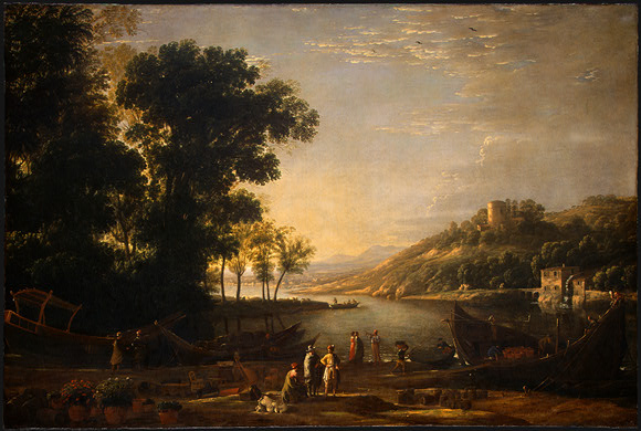 Landscape with Merchants - Claude Lorrain